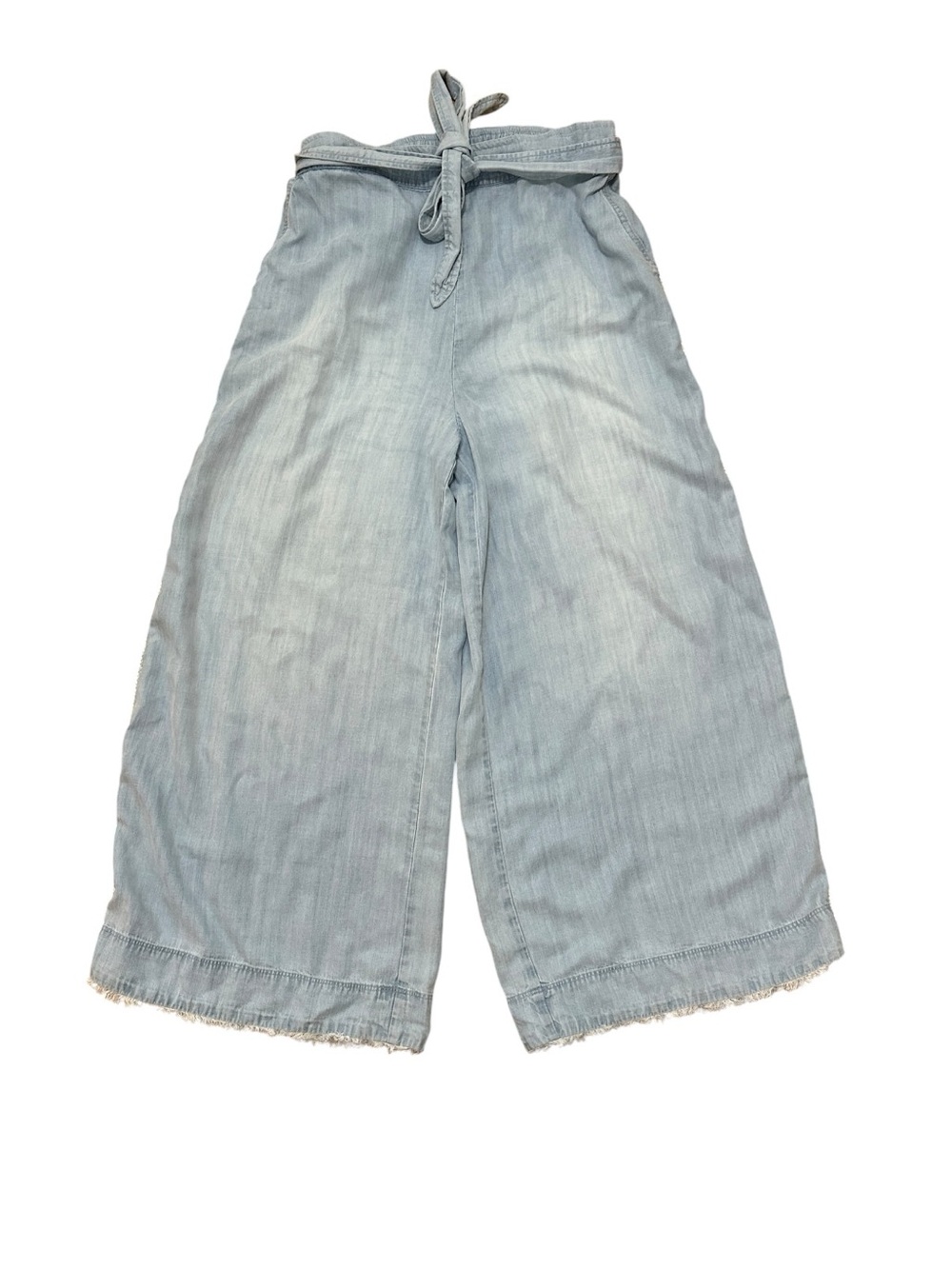 Cloth & Stone Light Blue Tencel Tie Waist Wide Leg Pants Size S